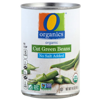 O Organics Green Beans Cut No Salt Added - 14.5 Oz