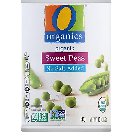 O Organics Sweet Peas No Salt Added - 15 Oz - Image 2
