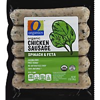 O Organics Organic Sausage Chicken Spinach & Feta Vacuum Packed - 12 Oz