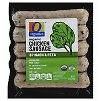 O Organics Organic Sausage Chicken Spinach & Feta Vacuum Packed - 12 Oz