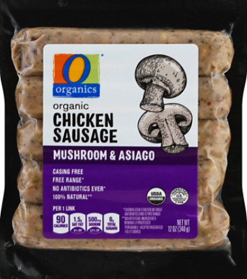 O Organics Organic Sausage Chicken Mushroom & Asiago Vacuum Packed - 12 Oz - Image 2