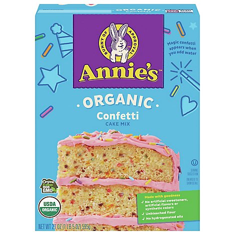 Annies Homegrown Organic Confetti Cake Mix - 21 Oz