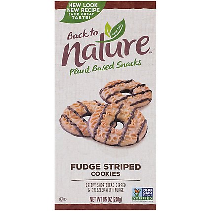 back to NATURE Cookies Fudge Striped Box - 8.5 Oz - Image 2