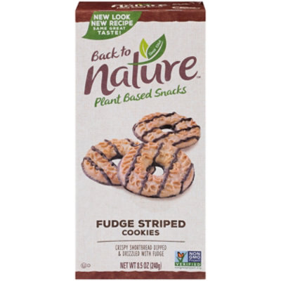 back to NATURE Cookies Fudge Striped Box - 8.5 Oz - Image 2
