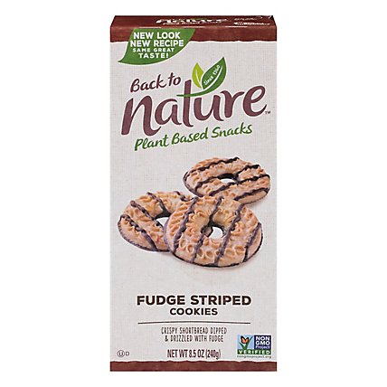 back to NATURE Cookies Fudge Striped Box - 8.5 Oz - Image 1