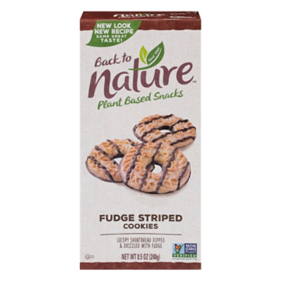 back to NATURE Cookies Fudge Striped Box - 8.5 Oz - Image 1