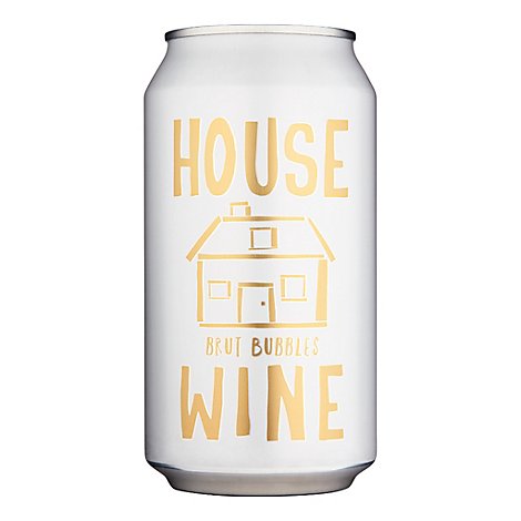 House Wine Brut Bubbles Can Wine - 375 Ml