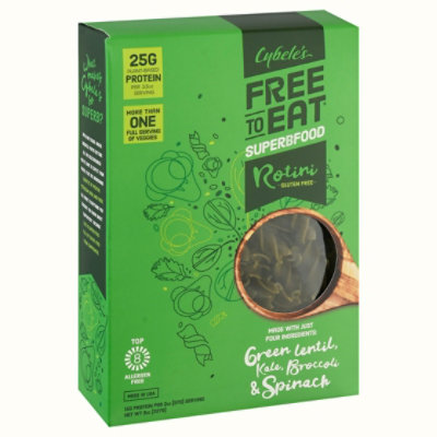 Cybeles Free to Eat Pasta Rotini Gluten Free Superfood Green Box - 8 Oz - Image 1