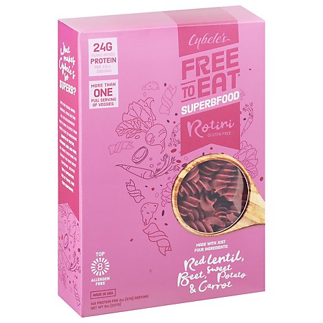 Cybeles Free to Eat Pasta Rotini Gluten Free Superfood Purple Box - 8 Oz