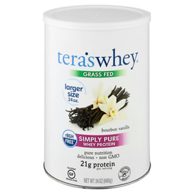 Teraswhey Whey Protein Simply Pure Grass Fed Bourbon Vanilla Can - 24 Oz