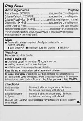 Hylands Bby Oral Pain Relief - 125 Count - Image 5