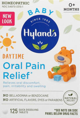 Hylands Bby Oral Pain Relief - 125 Count - Image 2