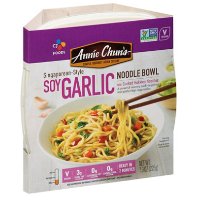 Annie Chuns Noodle Bowl Singapore Soy Garlic - 7.9 Oz