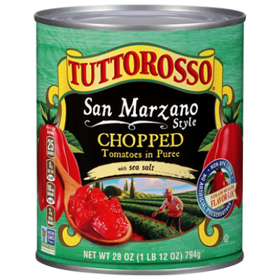 Tuttorosso Tomatoes In Puree Chopped San Marzano Style With Sea Salt - 28 Oz - Image 3