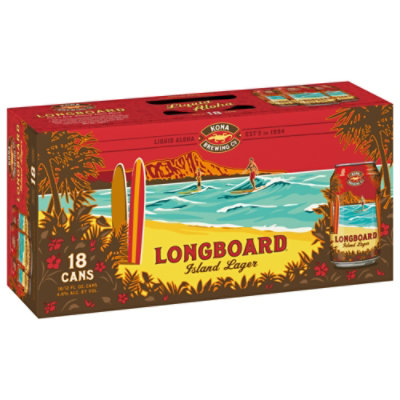 Kona Longboard Island Lager Beer Cans - 18-12 Fl. Oz.