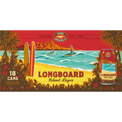 Kona Longboard Island Lager Beer Cans - 18-12 Fl. Oz. - Image 5