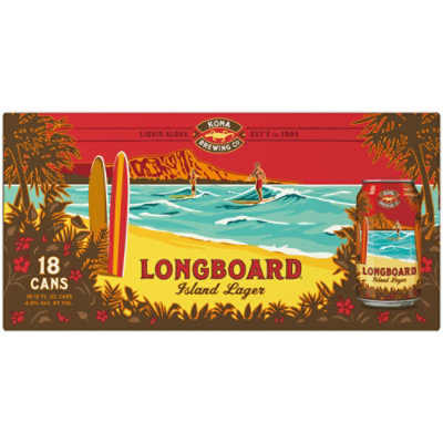 Kona Longboard Island Lager Beer Cans - 18-12 Fl. Oz. - Image 3