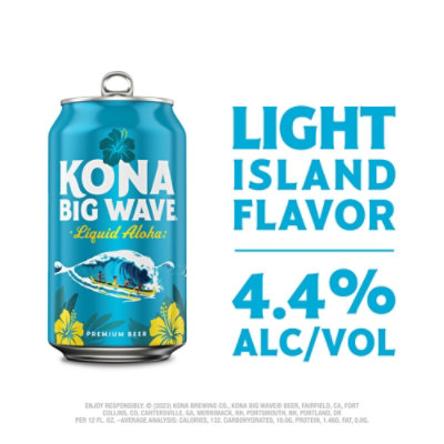 Kona Big Wave Premium Lager Beer Cans - 18-12 Fl. Oz. - Image 4