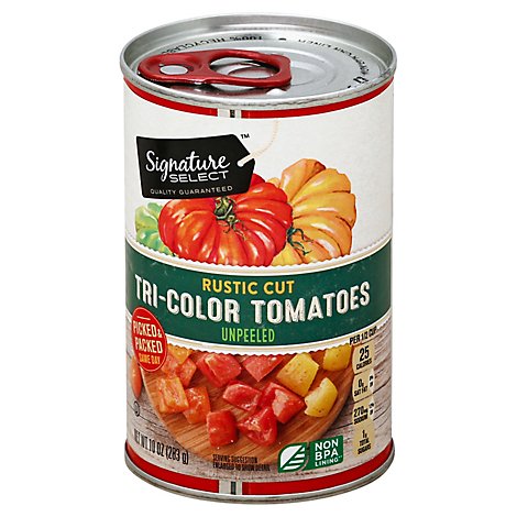 Signature SELECT Tomatoes Tri Color Rustic Cut Unpeeled Can - 10 Oz