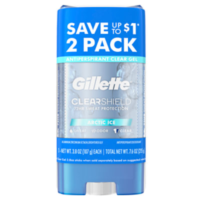 Gillette Antiperspirant Deodorant Clear Gel Arctic Ice - 2-3.8 Oz - Image 7