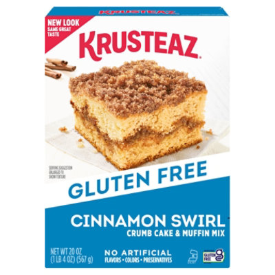 Krusteaz Gluten Free Cinnamon Swirl Crumb Cake & Muffin Mix - 20 Oz - Image 1