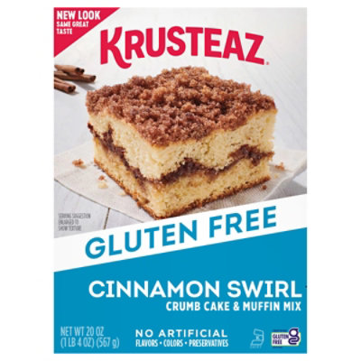 Krusteaz Gluten Free Cinnamon Swirl Crumb Cake & Muffin Mix - 20 Oz