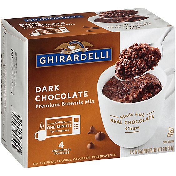Ghirardelli Chocolate Brownie Mix Premium Dark Chocolate Box - 9.2 Oz