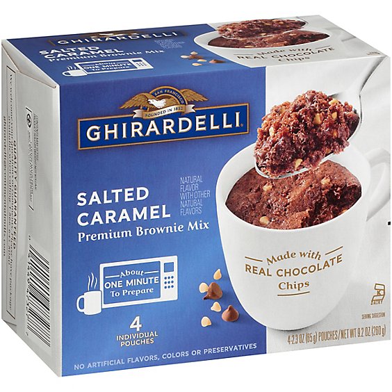 Ghirardelli Chocolate Brownie Mix Premium Salted Caramel Box - 9.2 Oz