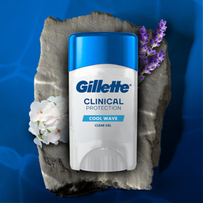 Gillette Clinical Protection Antiperspirant Deodorant for Men Clear Gel Cool Wave - 2.6 Oz - Image 7