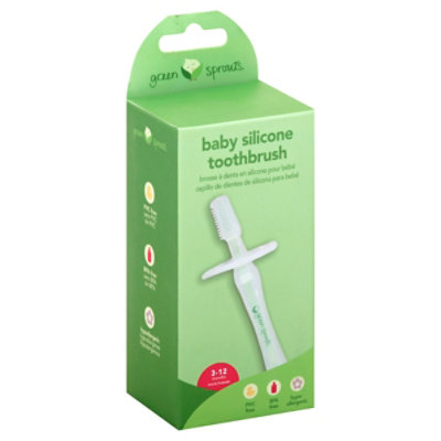 green sprouts Toothbrush Baby Silicone 3 12 Months Box - Each - Image 1