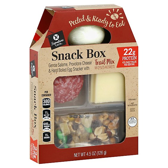 Signature Cafe Snack Box Salame Cheese Egg Trail Mix - 4.5 Oz