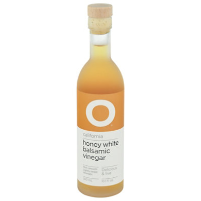 O Olive Oil & Vinegar Vinegar Balsamic Honey White Bottle - 10.1 Fl. Oz.