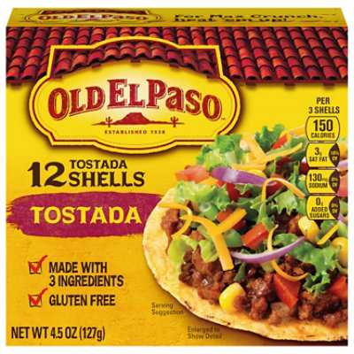 Old El Paso Taco Shells Tostada Box 12 Count - 4.5 Oz - Image 3