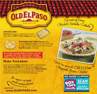 Old El Paso Taco Shells Tostada Box 12 Count - 4.5 Oz - Image 6