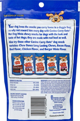Canine Carry Outs Dog Snacks Hotdog Minis Pouch - 5 Oz - Image 3