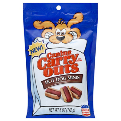 Canine Carry Outs Dog Snacks Hotdog Minis Pouch - 5 Oz - Image 1