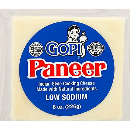 Gopi Cheese Paneer Low Sodium Vacuum Packed - 8 Oz - Image 2