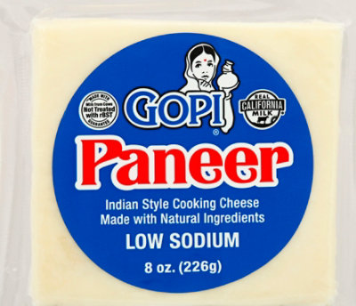 Gopi Cheese Paneer Low Sodium Vacuum Packed - 8 Oz - Image 2