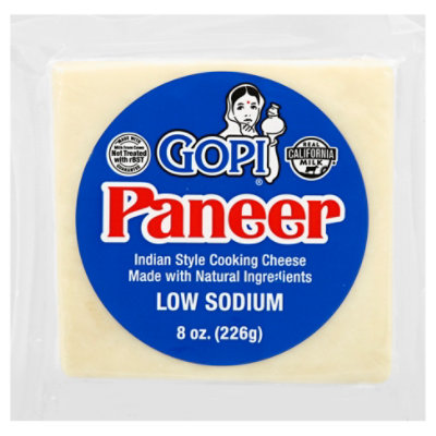 Gopi Cheese Paneer Low Sodium Vacuum Packed - 8 Oz - Image 1