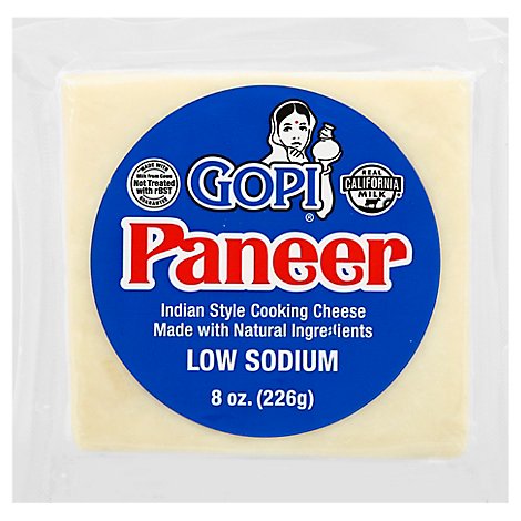 Gopi Cheese Paneer Low Sodium Vacuum Packed - 8 Oz