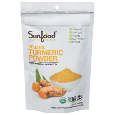 Sunfood Superfoods Organic Turmeric Powder - 4 Oz