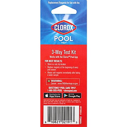 Clorox Pool & Spa Reagent Refill For 3 Way Test Kit Box - Each - Image 3