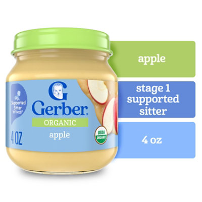 Gerber 1st Foods Organic Apple Baby Food Jar - 4 Oz - Image 1