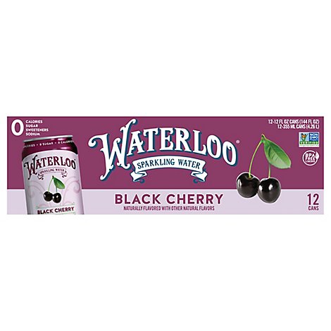 Waterloo Sparkling Water Black Cherry Box - 12-12 Fl. Oz.