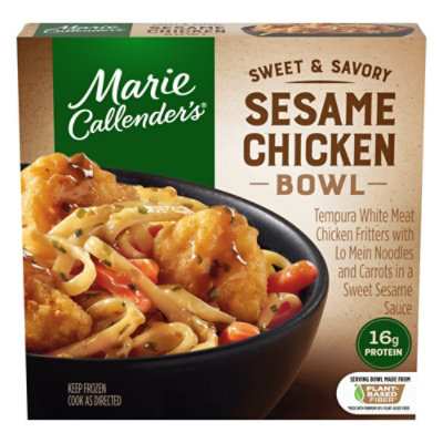 Marie Callender's Sweet And Savory Sesame Chicken Bowl Frozen Meal - 12 ...