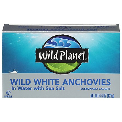 Wild Planet Anchovies White Wild Caught In Water With Sea Salt Box - 4.4 Oz - Image 2