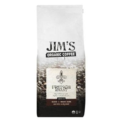 Jims Organic Coffee Coffee Ground Dark Roast French Roast Bag - 11 Oz - Image 3