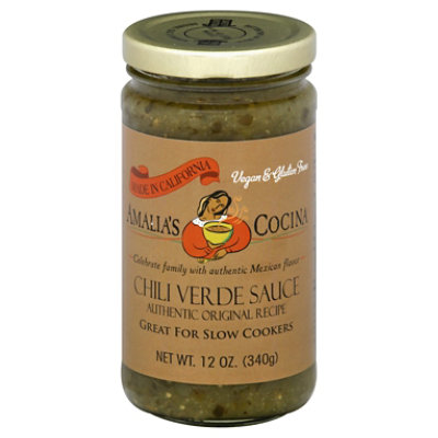 Amalias Cocina Sauce Chili Verde - 12 Oz