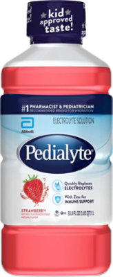 Pedialyte Strawberry Electrolyte Solution - 33.8 Fl. Oz. - Image 1