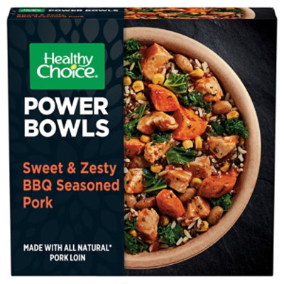 Healthy Choice Power Bowls Sweet & Zesty Bbq Seasoned Pork Sleeve - 9.5 Oz